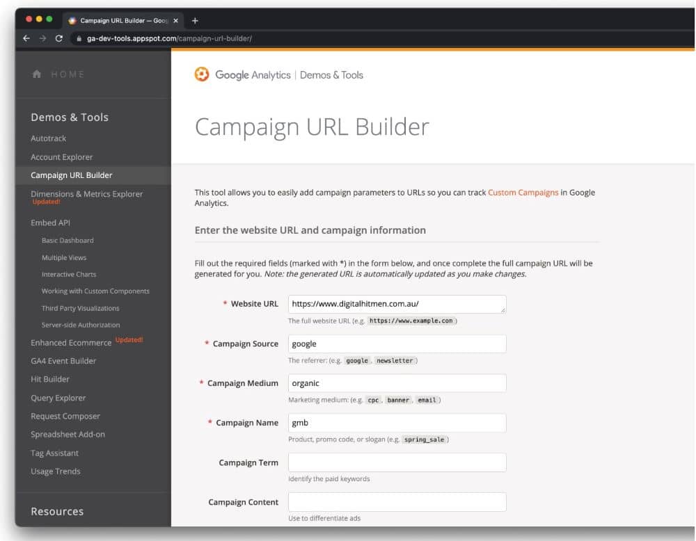 Google's campaign URL builder allows you to track traffic by using UTM codes. 