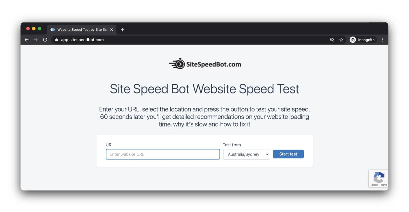 Site Speed Bot