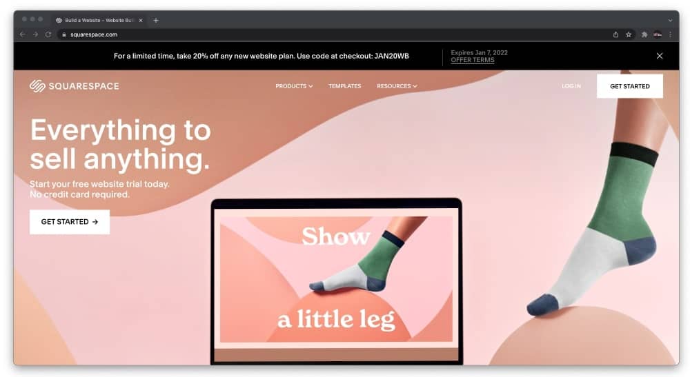 Squarespace targets smaller online retailers, especially those who appreciate artistic approaches to their marketing.