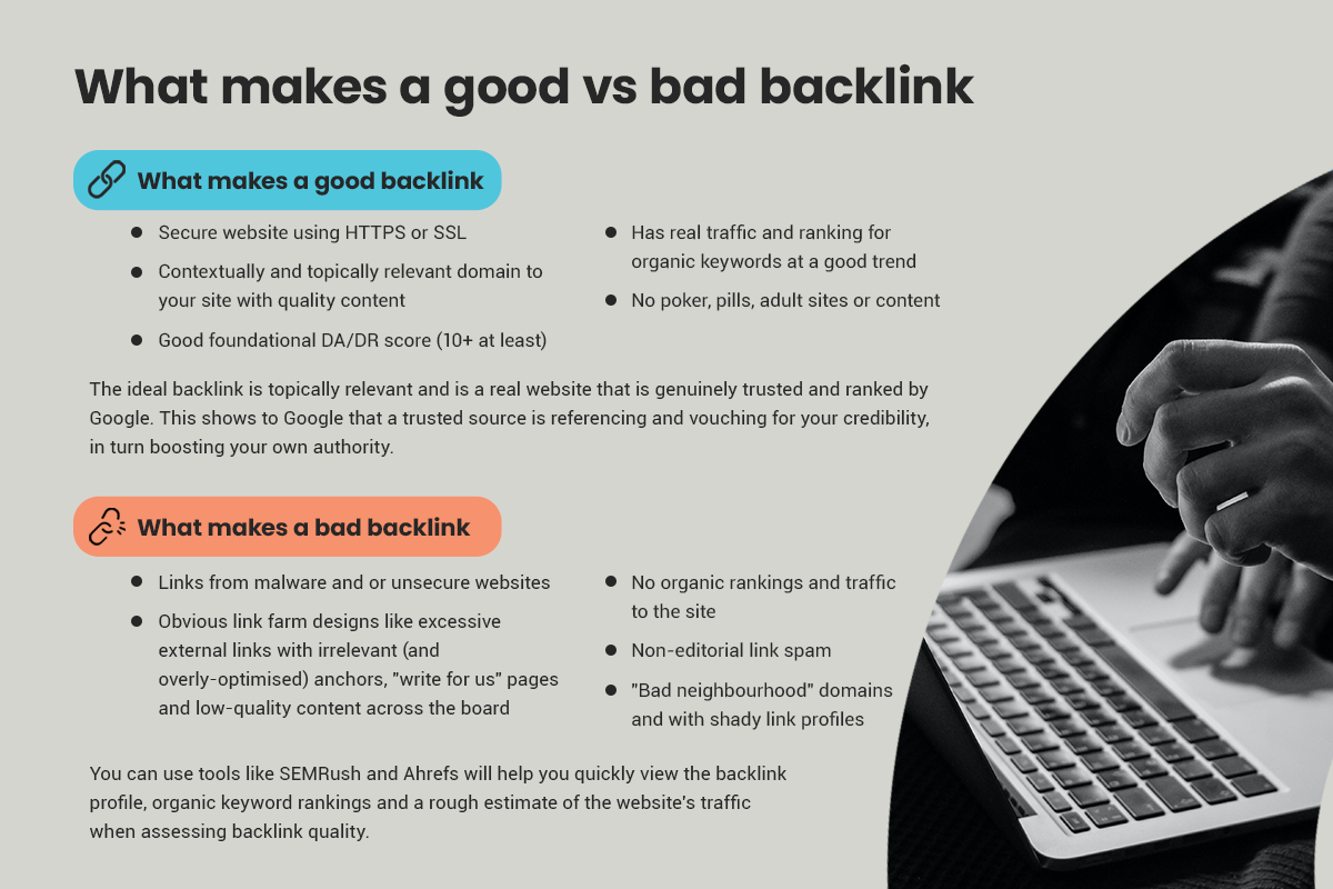 What makes a good vs bad backlink.