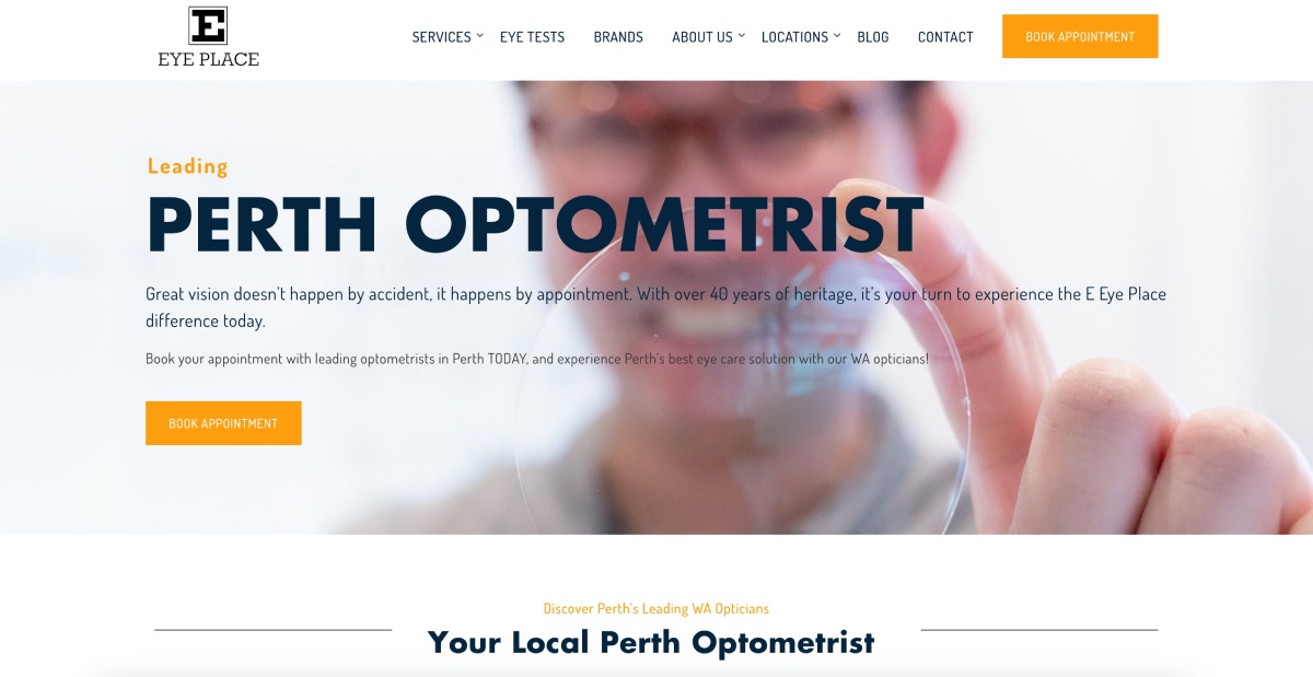 E Eye Place Perth optometrist case study