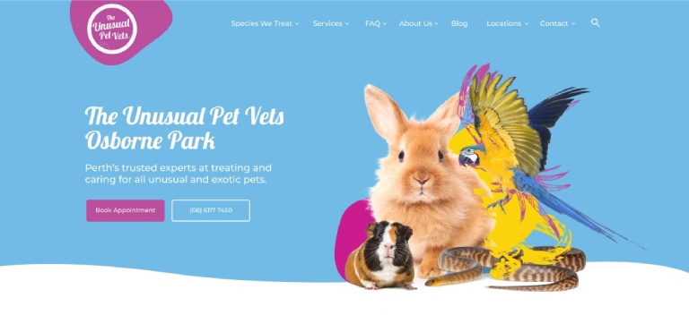 Unusual Pet Vets Website