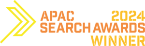 We won Best Small SEO Agency in 2024 at the APAC Search Awards.