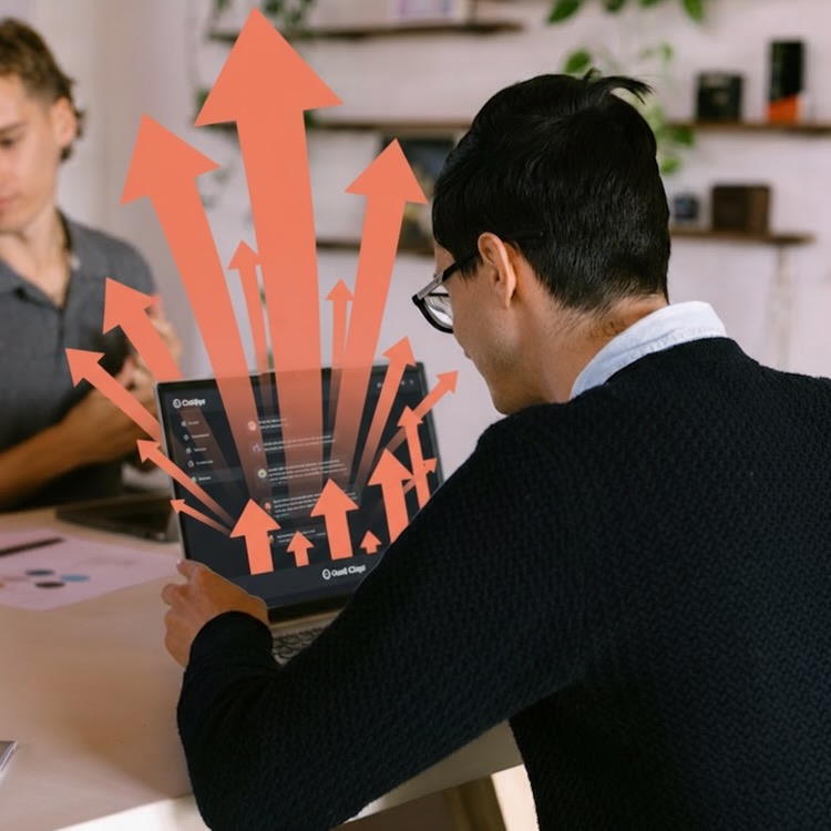 SEO specialist performing GEO in Perth with arrows signifying growth